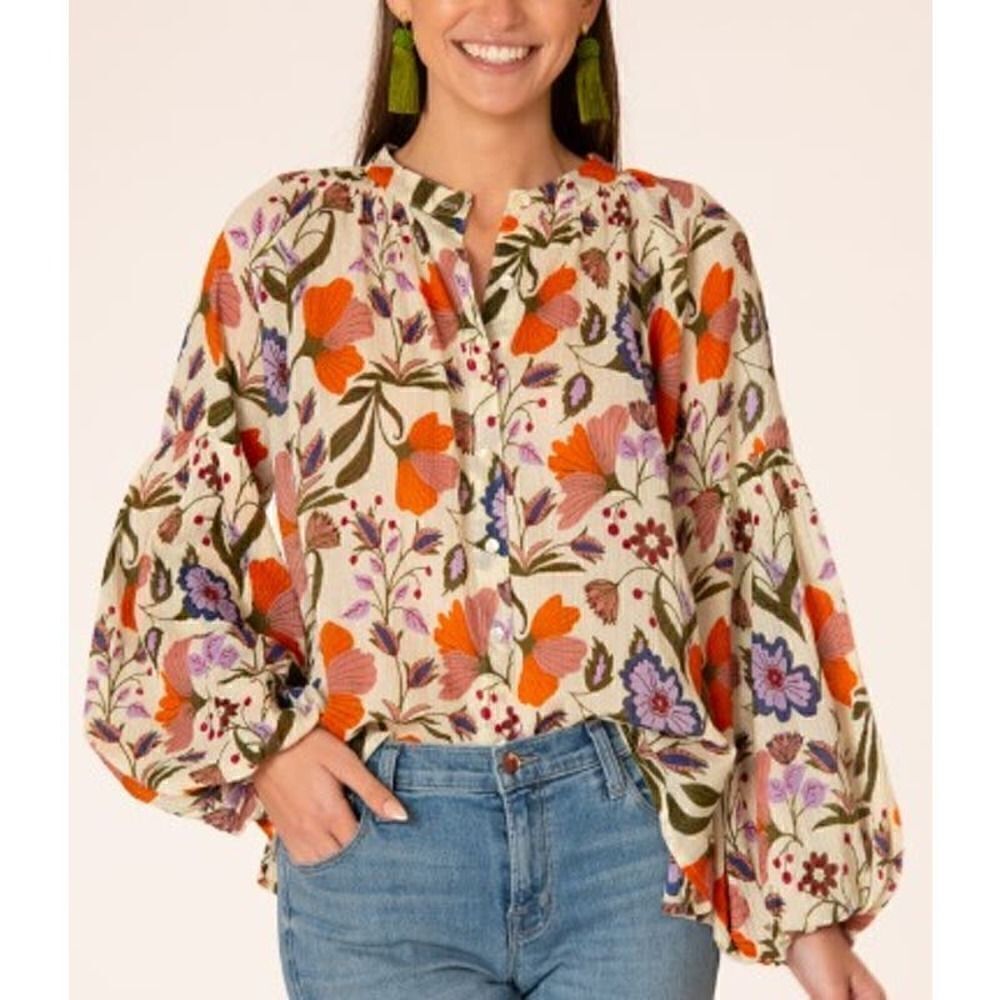 Olivia James the Label Emory Floral Long Sleeve Blouse Sz. XS